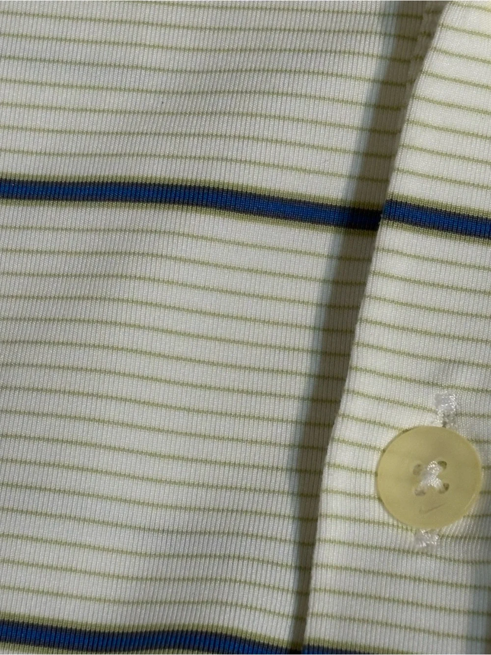 Y2K Label Nike Golf Polo with Navy Thin Stripes